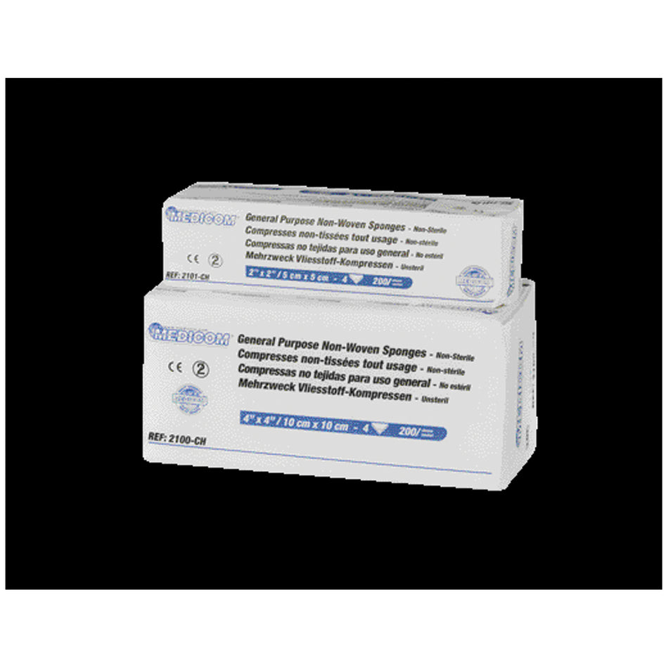 Medicom General Purpose Sponges - 3" x 3"