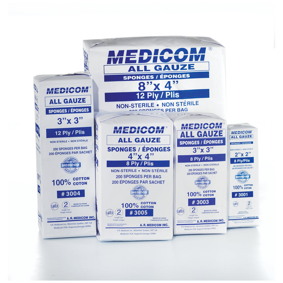 Medicom All Gauze Sponges - Non Sterile, 8-Ply