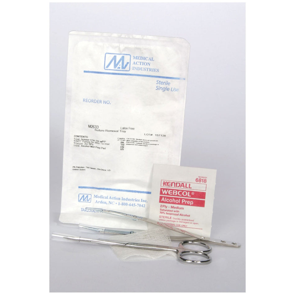 Medical Action Suture Removal Kits - SS Iris and Metal Insert Forceps