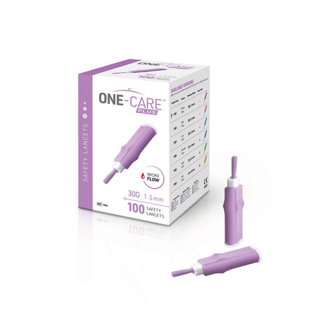 Medivena One-Care Plus Safety Lancets - 30G