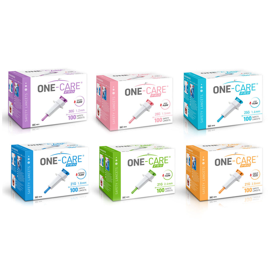 Medivena One-Care PRO Safety Lancets - 21GX1.8MM