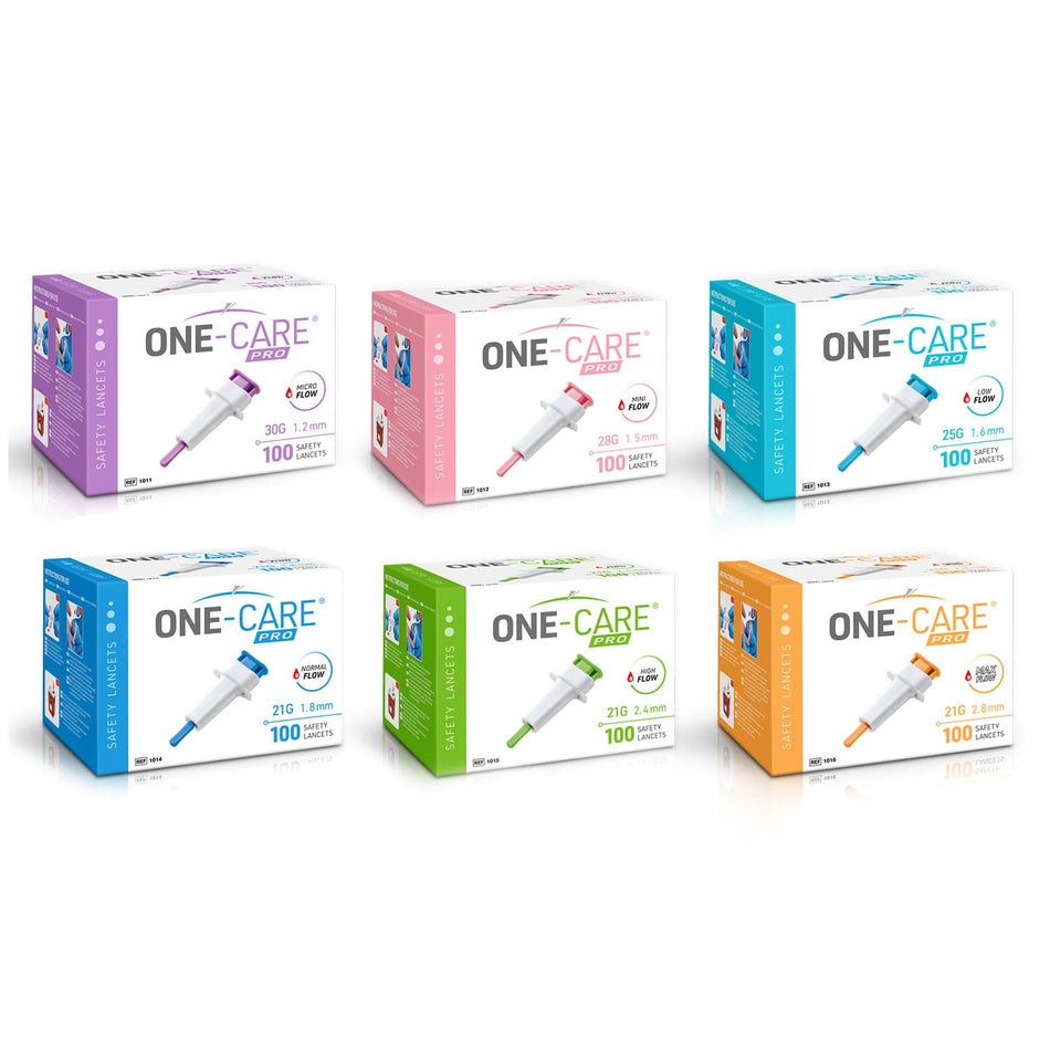 Medivena One-Care PRO Safety Lancets - 21GX2.8MM