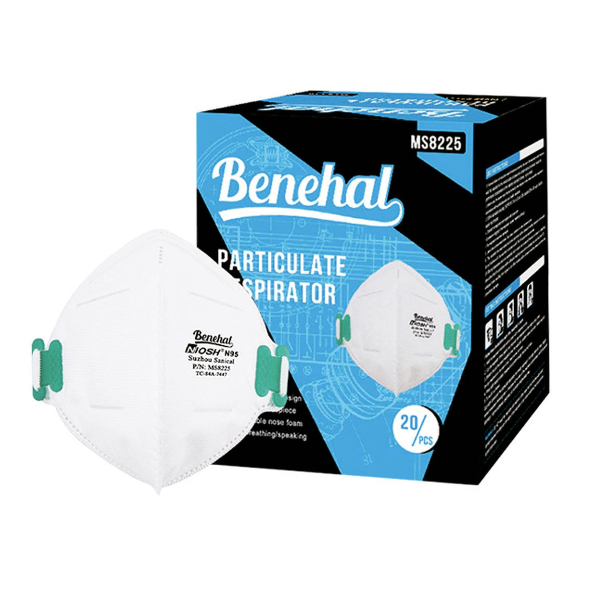 Medivena Benehal N95 Surgical Respirator - Foldable Design
