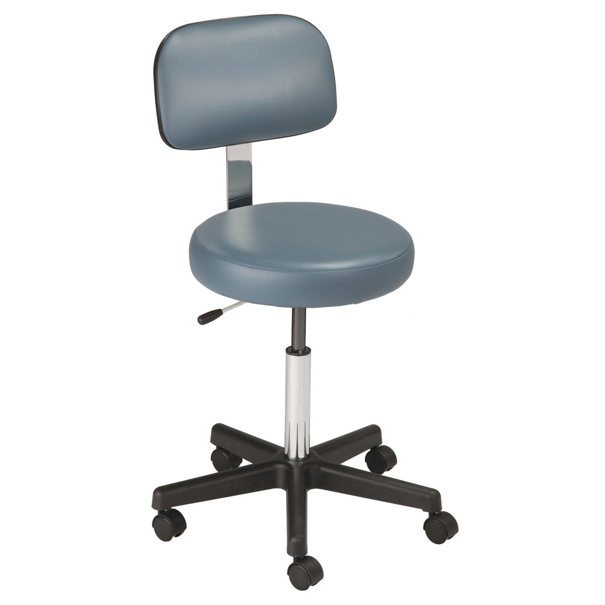 Mti Stool - Pneumatic Hand Operated - Black Base with Ergo Backrest – image 4