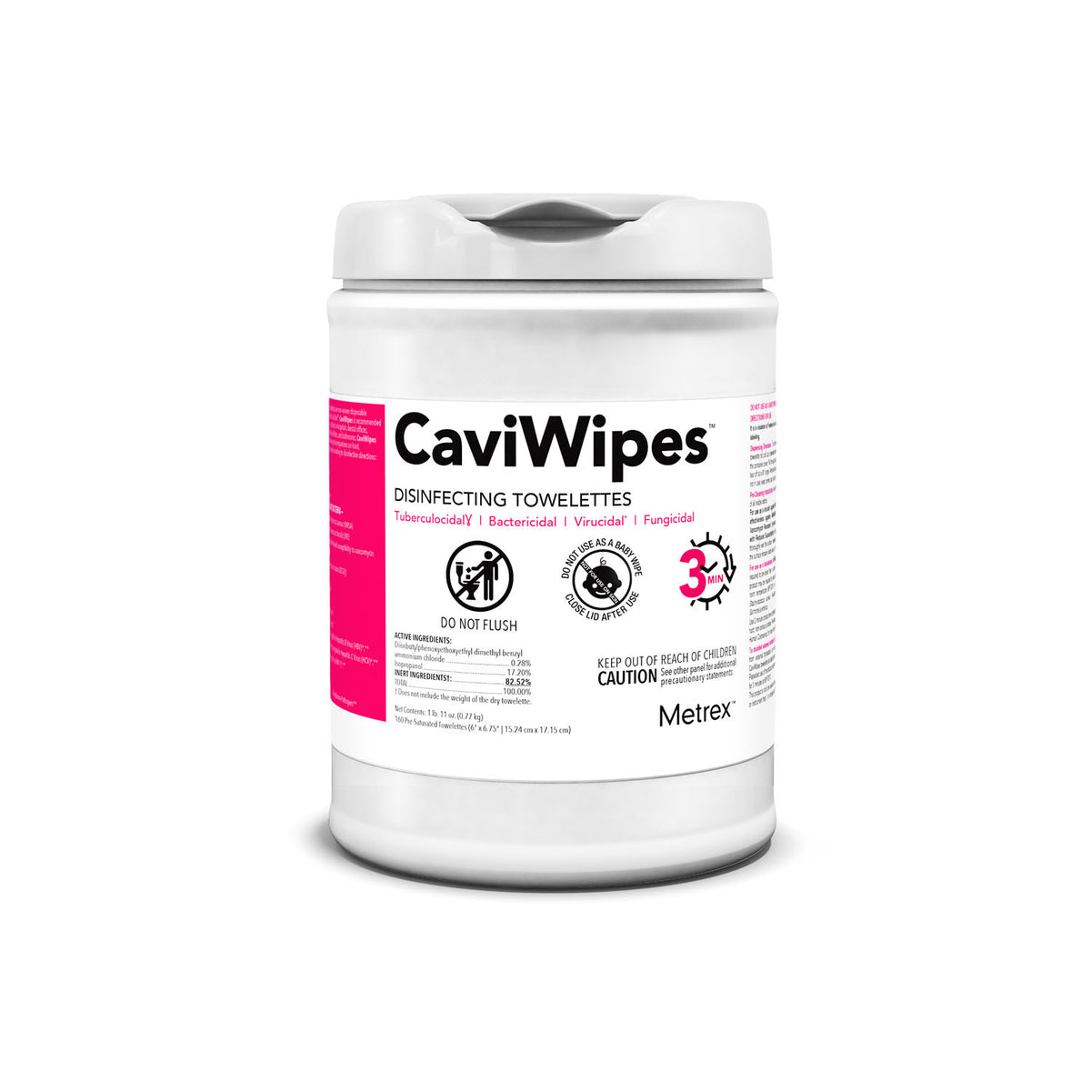 Metrex Caviwipestm Disinfecting Towelettes - Canisters (160 Wipes)