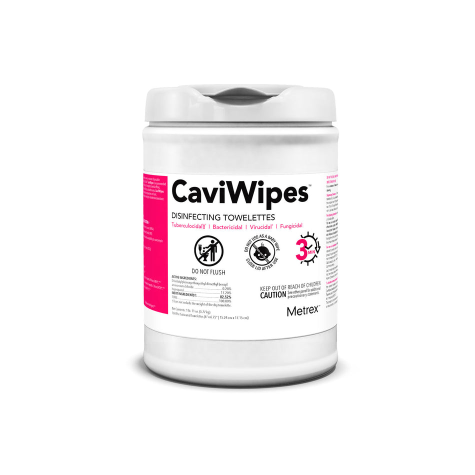 Metrex Caviwipestm Disinfecting Towelettes - Canisters (160 Wipes)