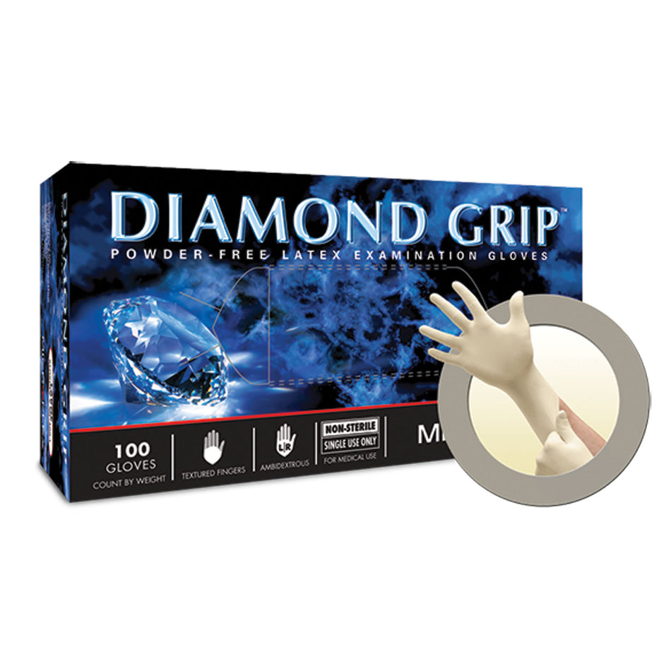 Ansell Microflex Diamond Griptm Powder-Free Latex Exam Gloves