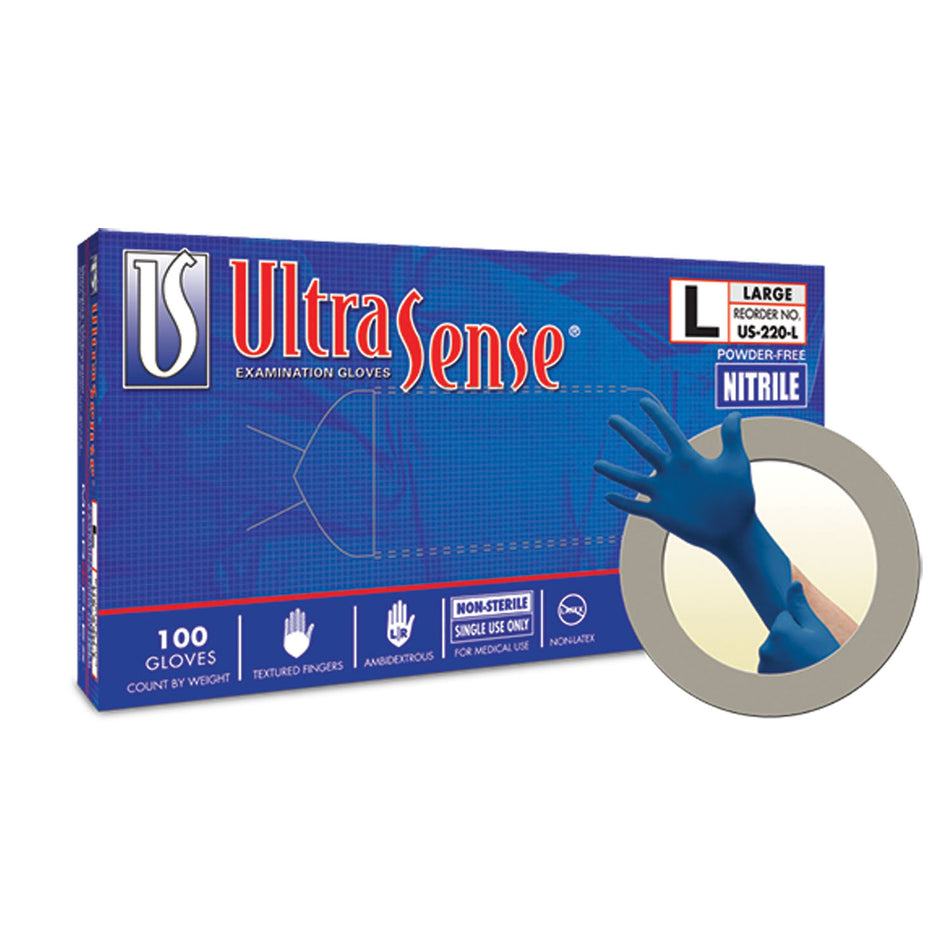Ansell Microflex Ultrasense Powder-Free Nitrile Exam Gloves