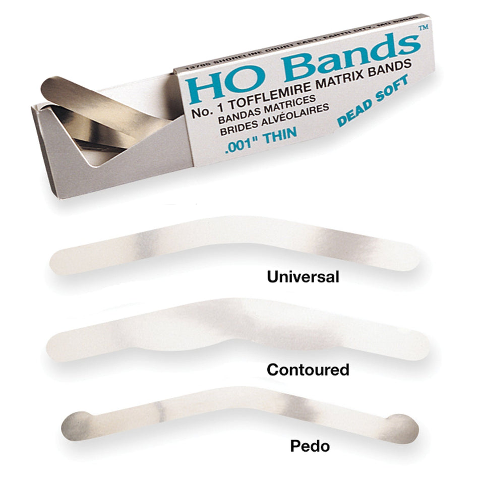 Microbrush Ho Bandstm Tofflemire Matrix Bands - Dead Soft #2 Mod Wide