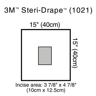 Solventum Steri-Drapetm Ophthalmic Surgical Drapes - Small Drape with Incise Film