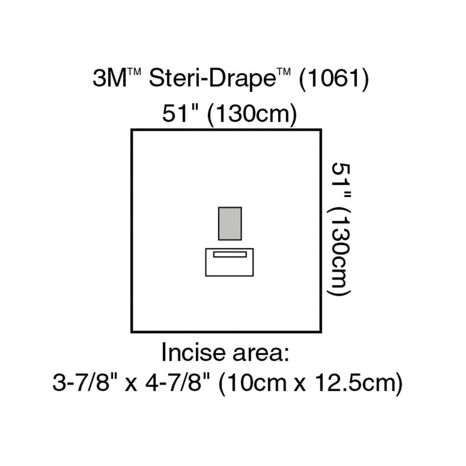 Solventum Steri-Drapetm Ophthalmic Surgical Drapes - Medium Drape with Incise Film & Pouch