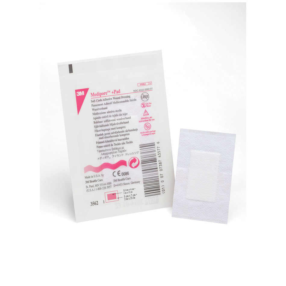 Solventum Mediporetm +pad Soft Cloth Adhesive Wound Dressing