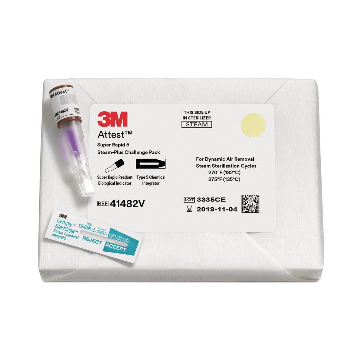 Solventum Attesttm Biological Indicators & Test Packs - Super Rapid Steam-Plus Challenge Packs