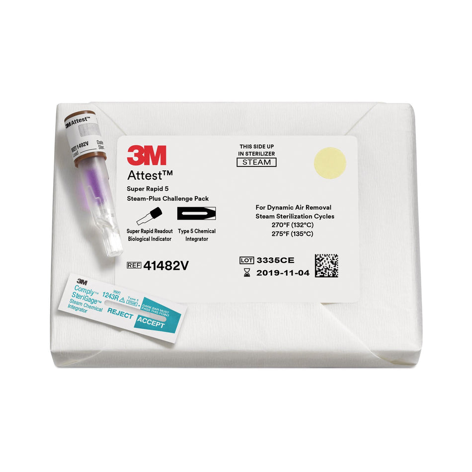 Solventum Attesttm Biological Indicators & Test Packs - Super Rapid Steam-Plus Challenge Packs