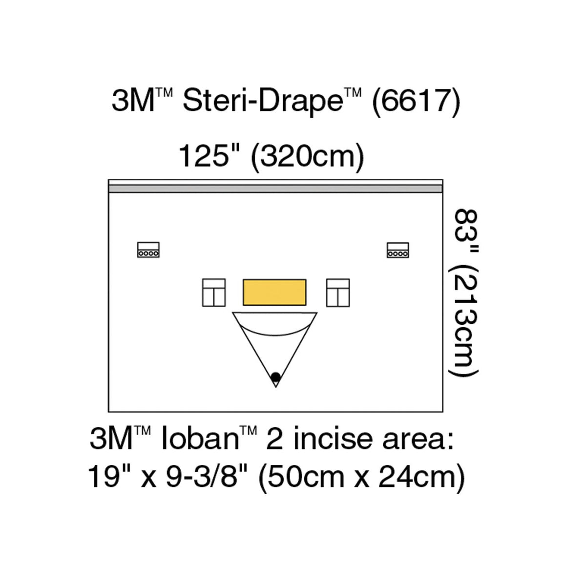 Solventum Steri-Drapetm Patient Isolation Drapes - 126" x 83" with Ioban™ 2 Incise Film & Pouch
