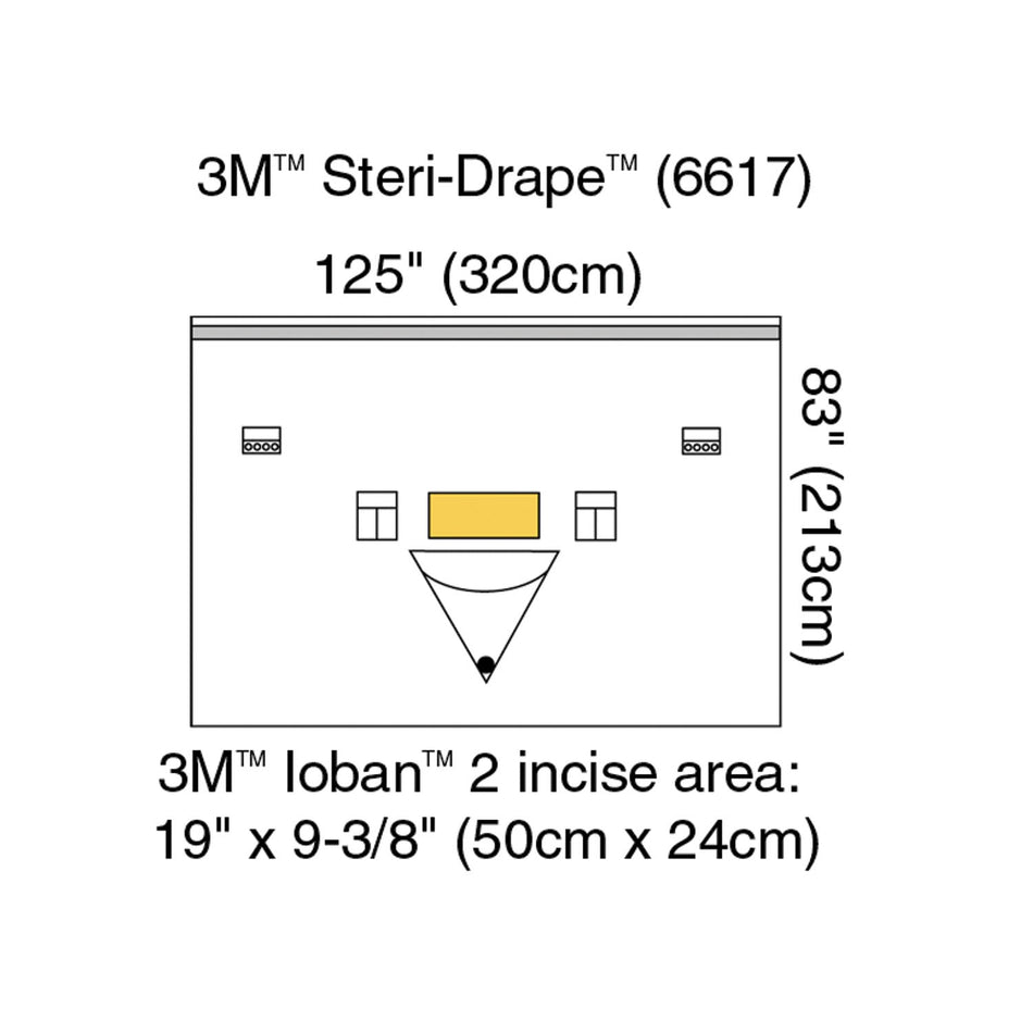Solventum Steri-Drapetm Patient Isolation Drapes - 126" x 83" with Ioban™ 2 Incise Film & Pouch