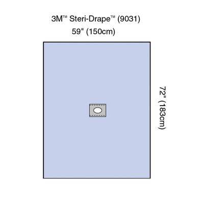 Solventum Drapes & Sheets - Adhesive Aperture Drapes (Centered Oval Aperture)