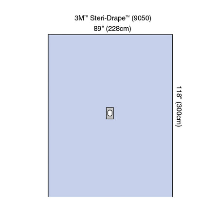 Solventum Drapes & Sheets - Adhesive Aperture Drapes (Off-Centered Oval Aperture) - Extra Large