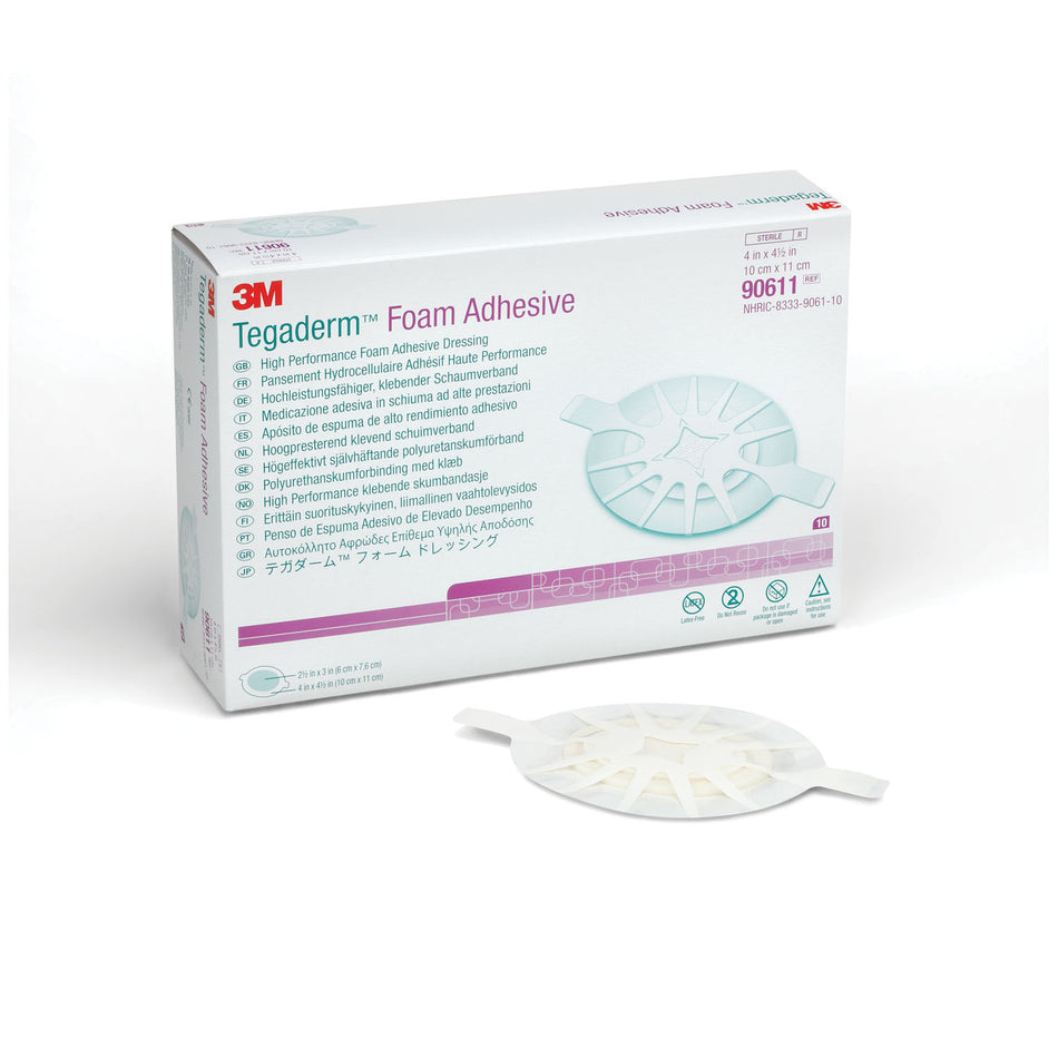 Solventum Tegadermtm Foam Adhesive Dressing - Oval