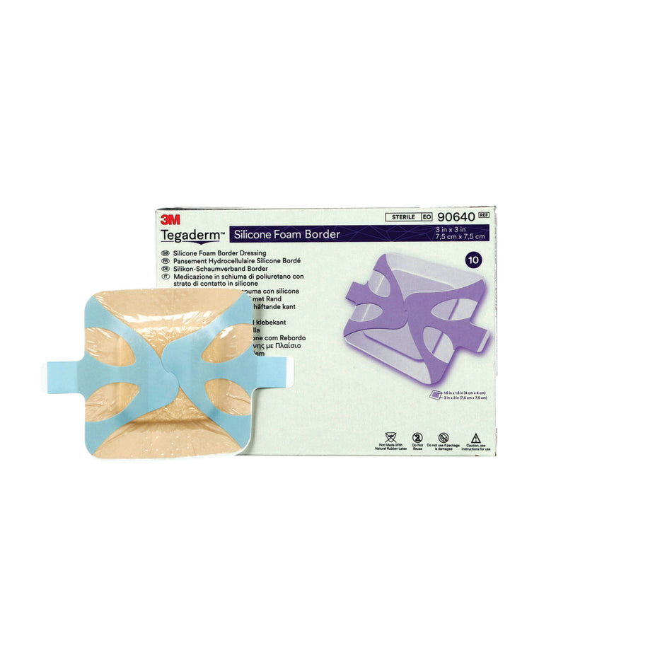 Solventum Tegadermtm Silicone Foam Border Dressing - Bordered