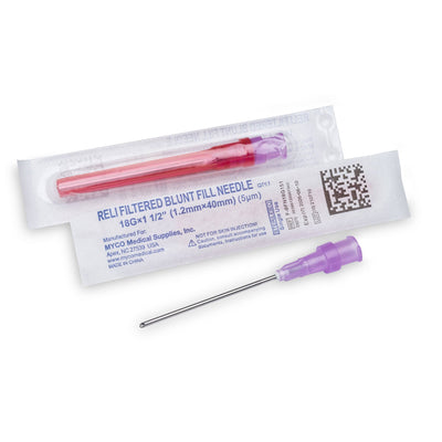 Myco Reli Blunt Fill Needle with Syringe - 18G
