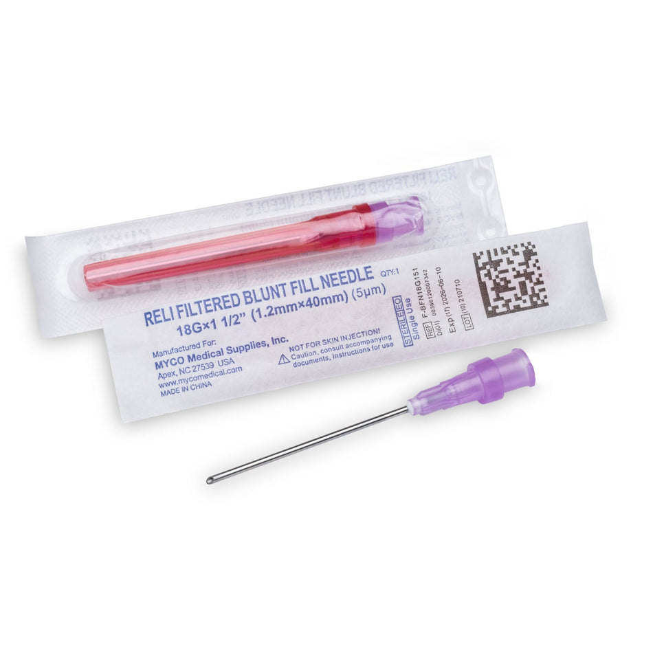 Myco Reli Blunt Fill Needle with Syringe - 18G