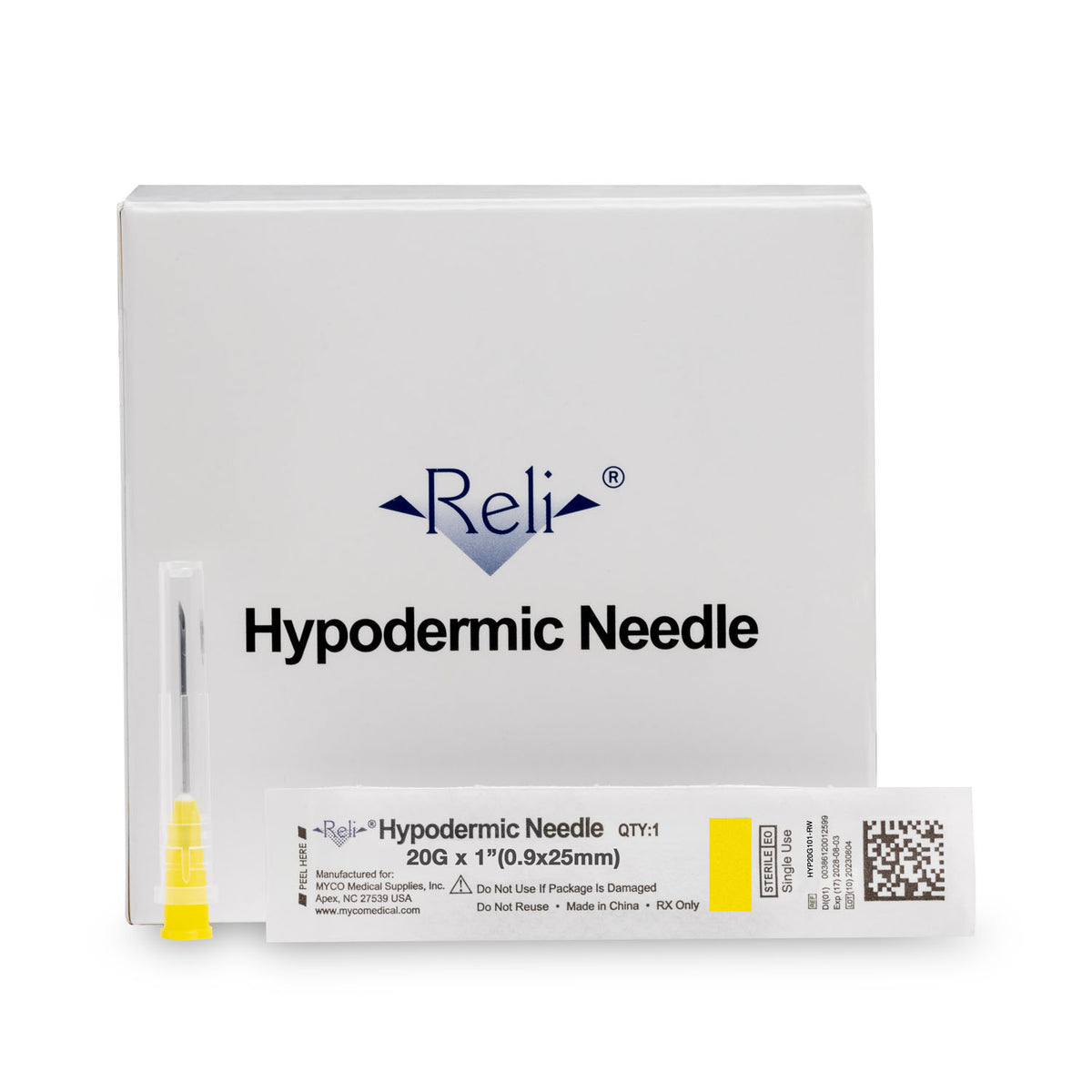 Myco Reli Conventional Hypodermic Needles - Regular Wall (25G)