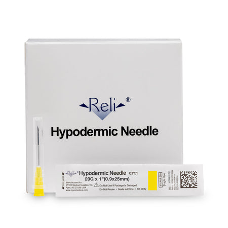 Myco Reli Conventional Hypodermic Needles - Regular Wall (25G)
