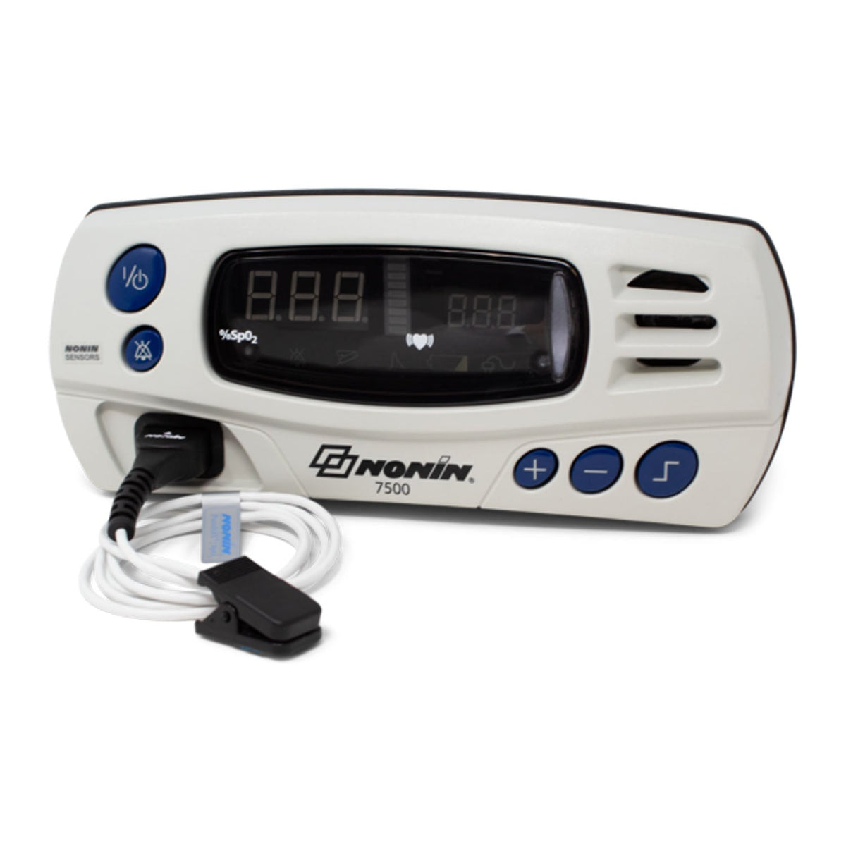 Nonin Model 7500 Tabletop Pulse Oximeters - Reusable Ear Clip Sensor