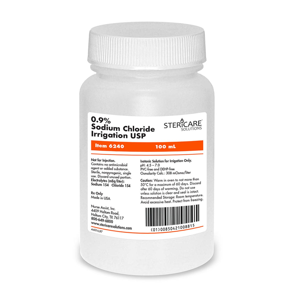 Nurse Assist Stericare Saline & Water - Saline Variants (Screw Top Bottle) - 100ML