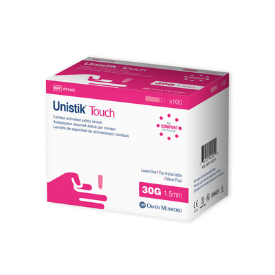 Owen Mumford Unistik Touchtm Single Use Safety Lancet - Low Flow 30G