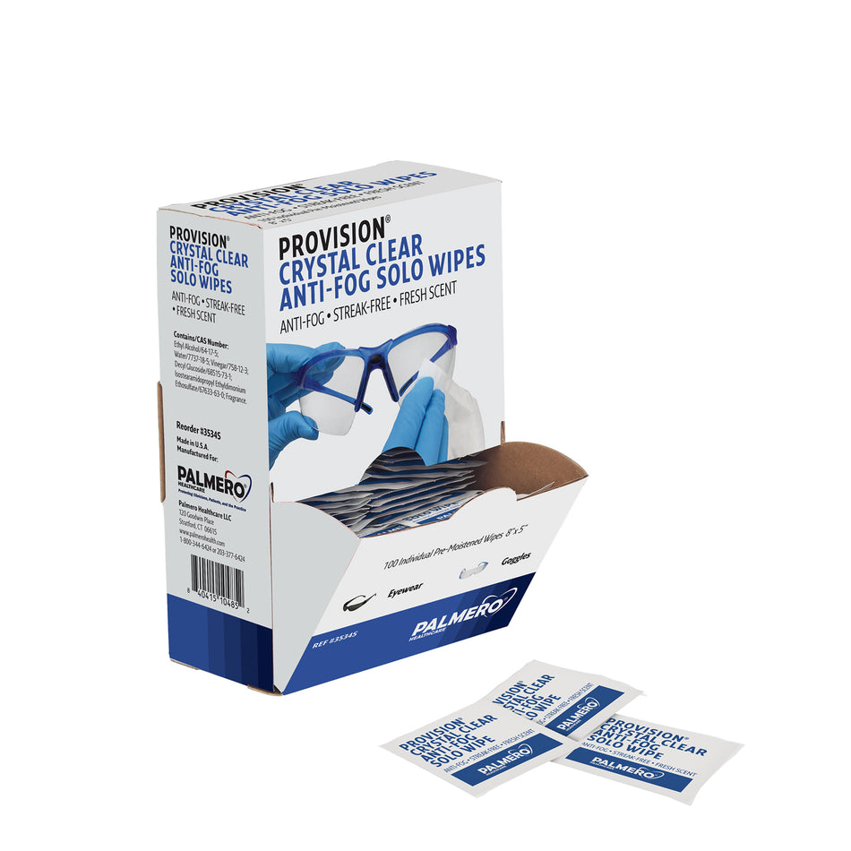 Palmero Eyewear Accessories - ProVision Crystal Clear Anti-Fog Solo Wipes