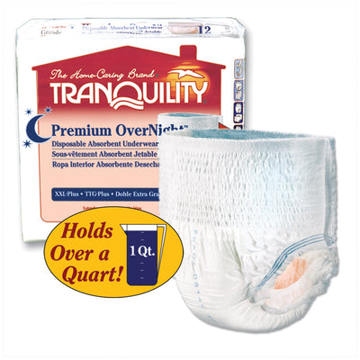 Principle Business Tranquility Premium Overnighttm Disposable Absorbent Underwear - 34.0 fl OZ Capacity (XXL-Plus)