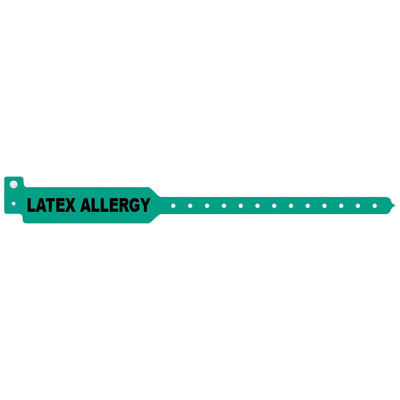 Medical ID Solutions Tri-Laminate Alert Wristbands - Latex Allergy (Adult)