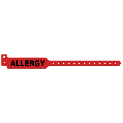 Medical ID Solutions Tri-Laminate Alert Wristbands - Allergy (Adult)