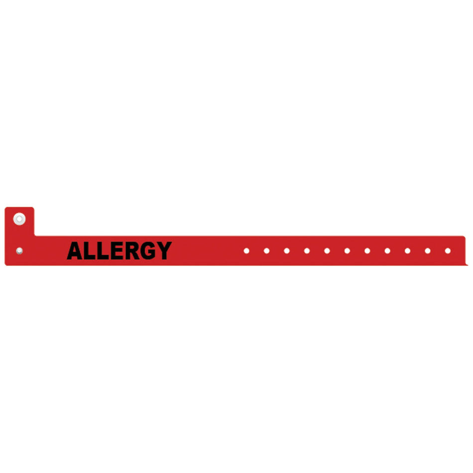 Medical ID Solutions Tri-Laminate Alert Wristbands - Allergy (L Shape)