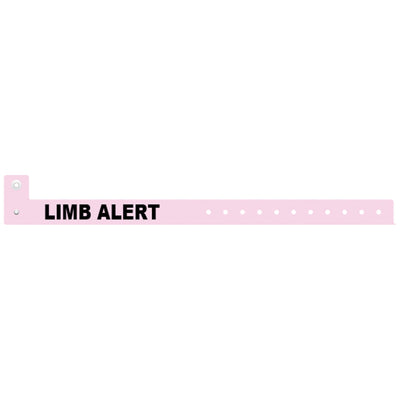 Medical ID Solutions Tri-Laminate Alert Wristbands - Limb Alert (L Shape)