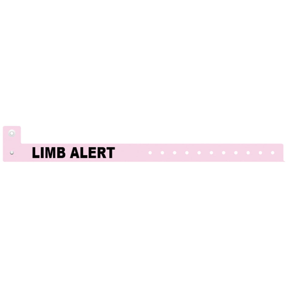 Medical ID Solutions Tri-Laminate Alert Wristbands - Limb Alert (L Shape)