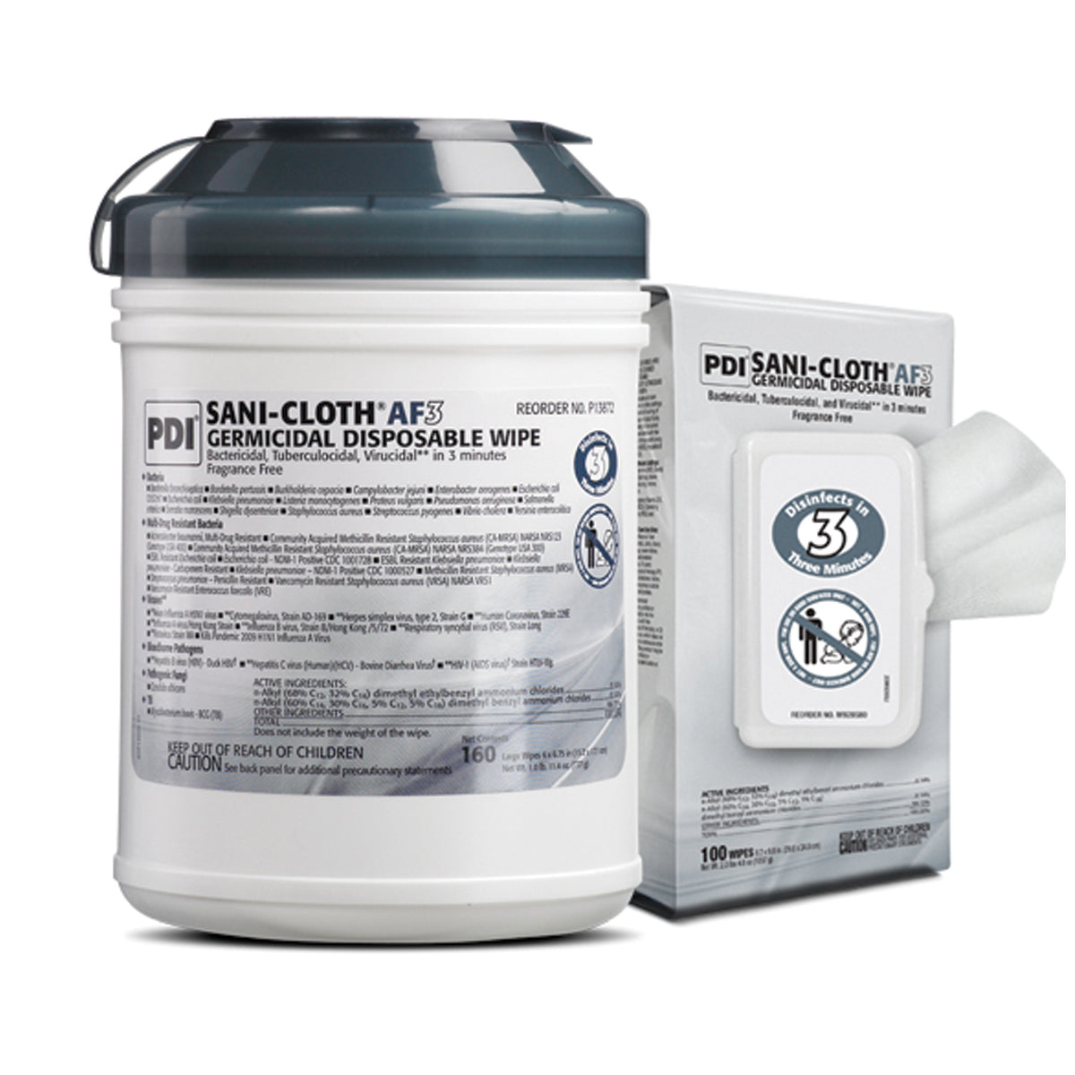 Pdi Sani-Cloth AF3 Germicidal Disposable Wipe - Large Wipes