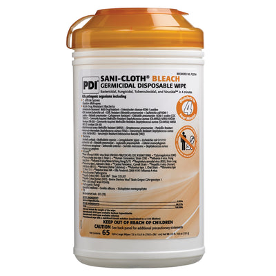 Pdi Sani-Cloth Bleach Germicidal Disposable Wipe - Canisters (X-Large)