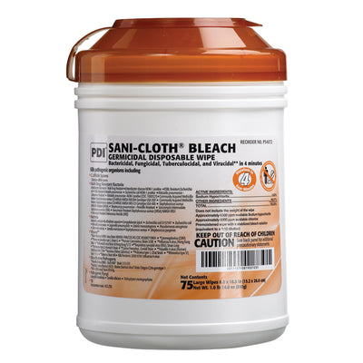 Pdi Sani-Cloth Bleach Germicidal Disposable Wipe - Canisters (Large)