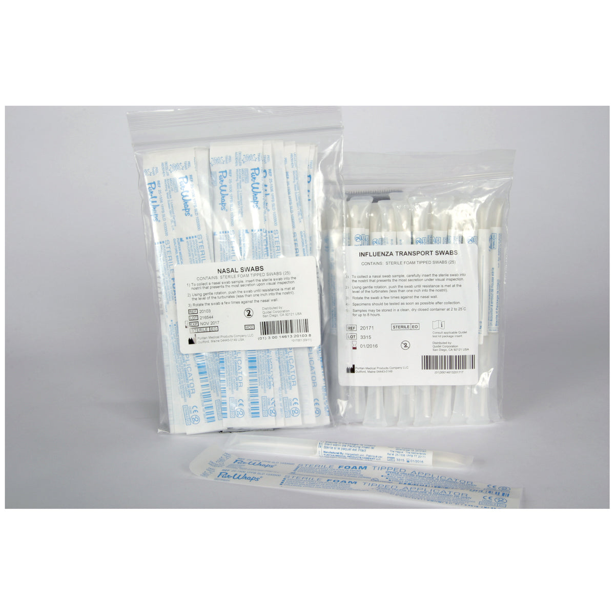 Quidel Quickvue Influenza Swabs - Transport Tubes