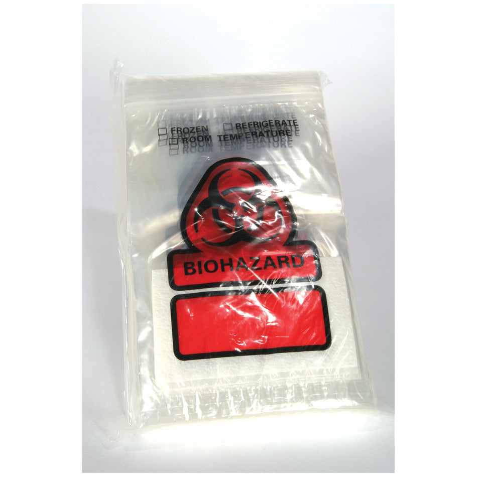 Asp Global Biohazard Recloseable Bag - 8" x 10"