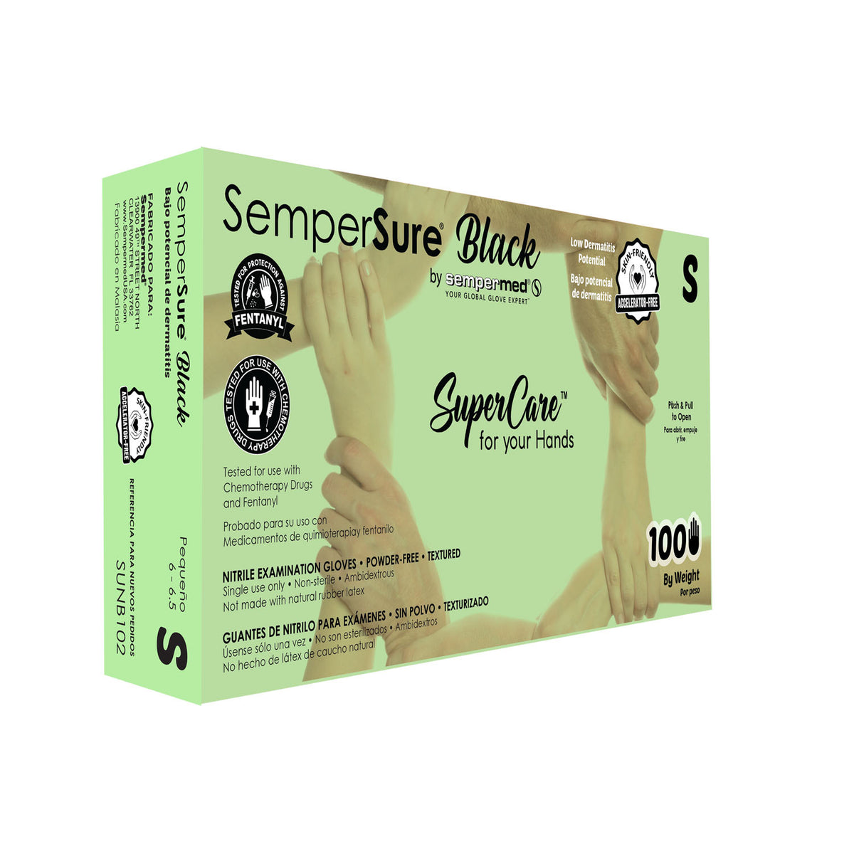 Harps USA Sempersure Black Nitrile Gloves