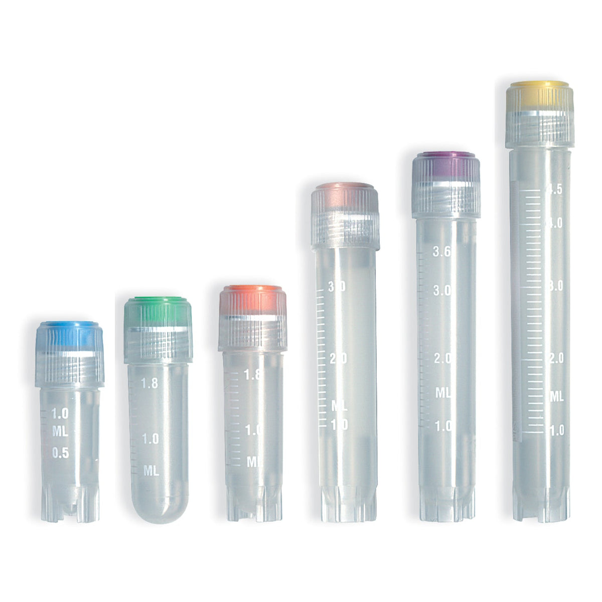 Simport Cryovial Vials - Red O-Ring Seal, Internal Thread, Round Bottom