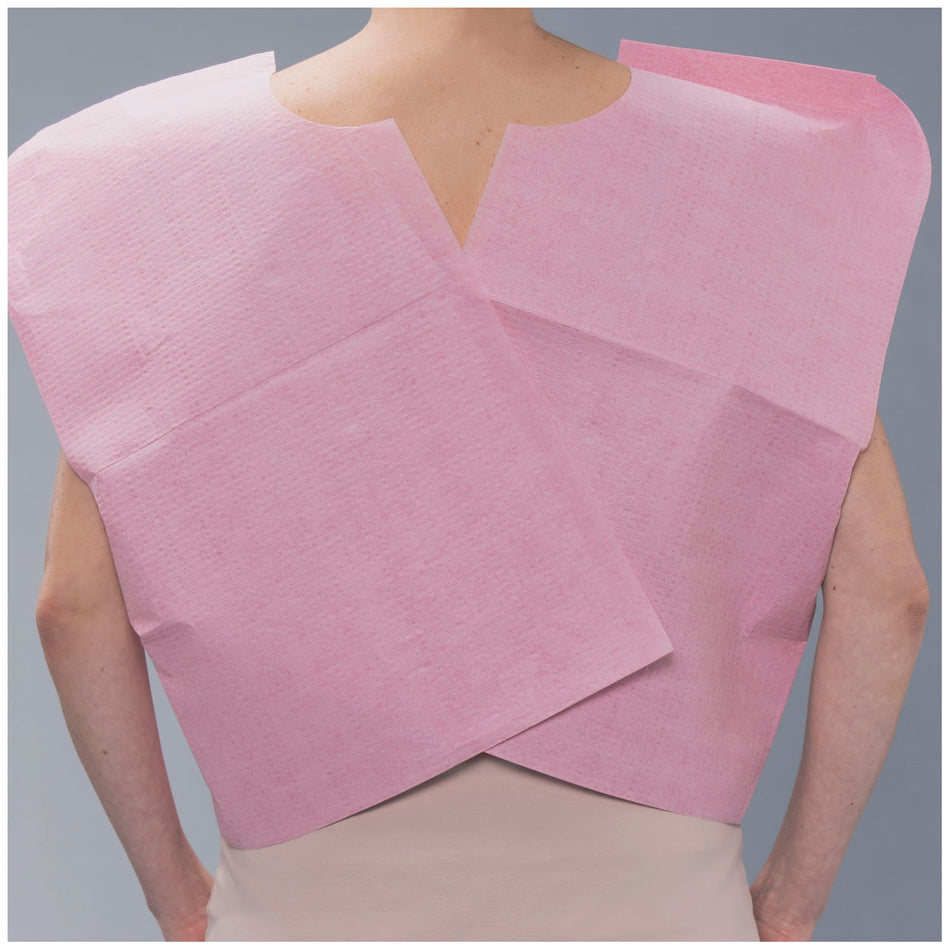 Tidi Tissue Poly Tissue Patient Cape - Mauve and Teal