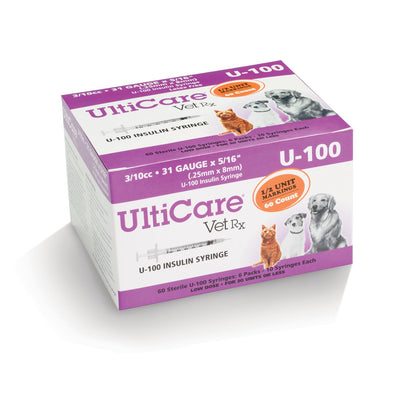 Ultimed Ultricare Vetrx Diabetes Care Insulin Syringes - U-100, 31G