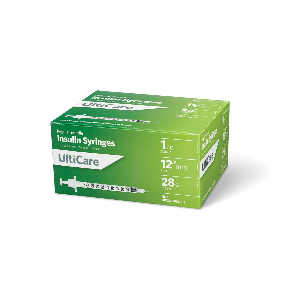 Ultimed Ulticare Insulin Syringes - 1CC, 28G X 1/2"