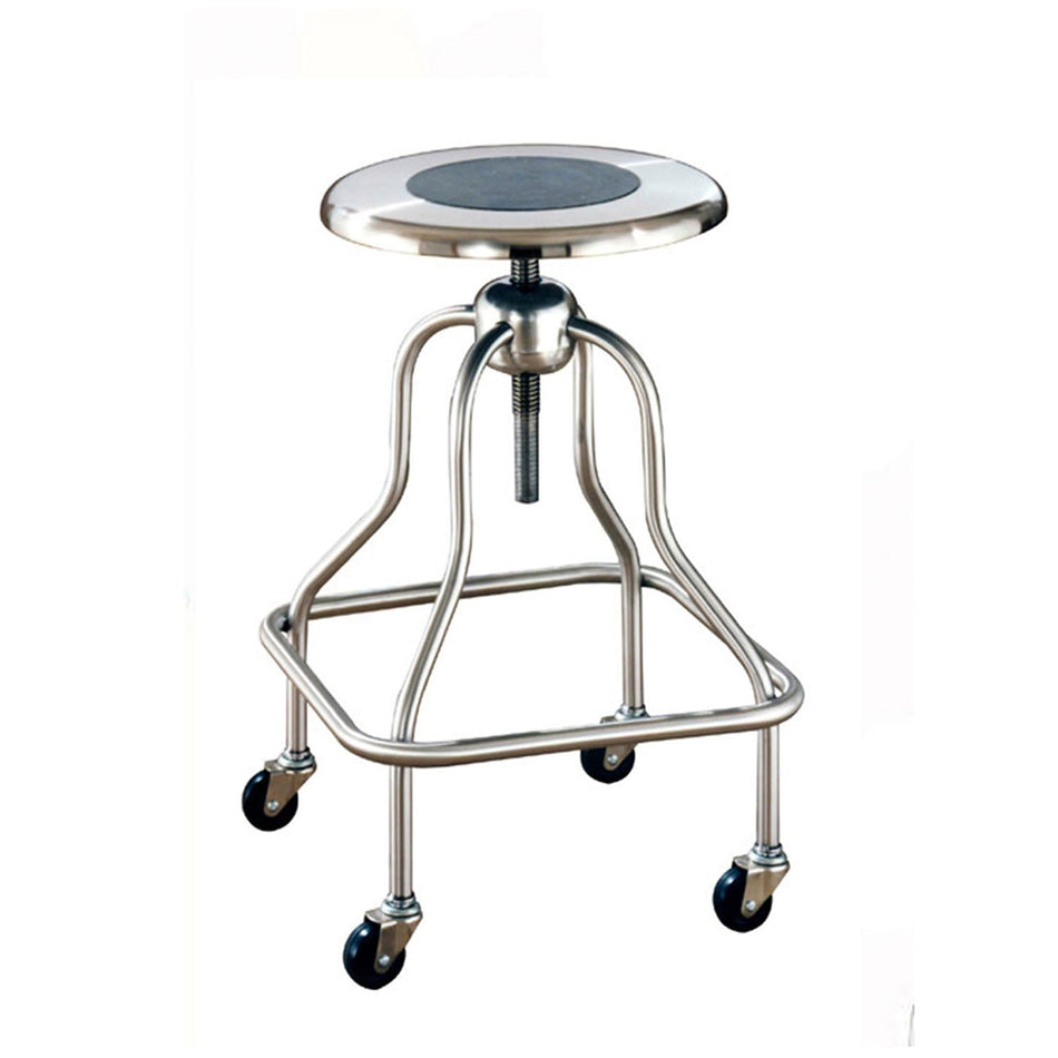 Umf Medical Stools - Revolving Stainless Steel Series Without Backrest, Seat Height 19" - 25", Non-Corrosive Model