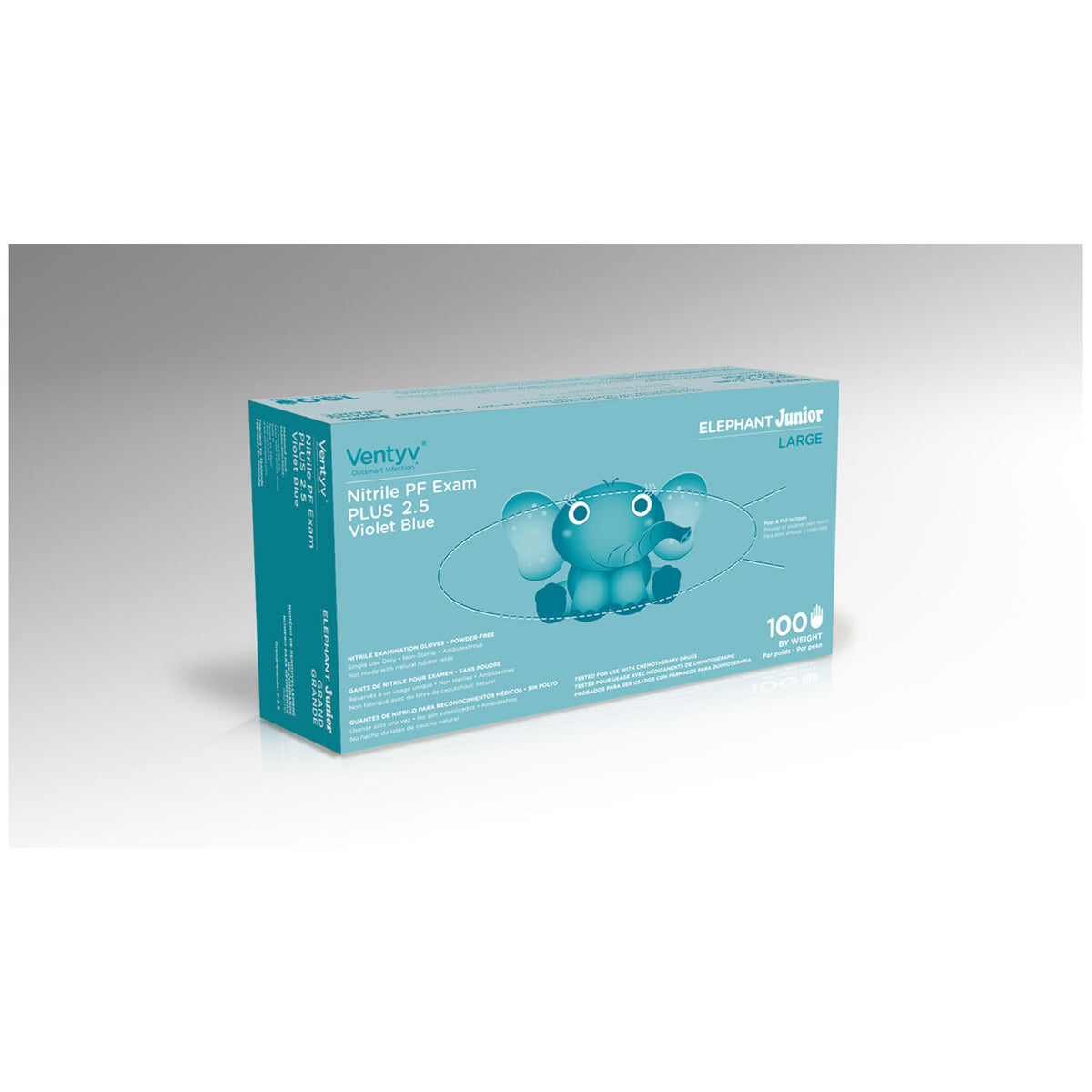 Ventyv Plus 2.5 Nitrile Powder-Free Exam Gloves (Elephant Junior) – image 2